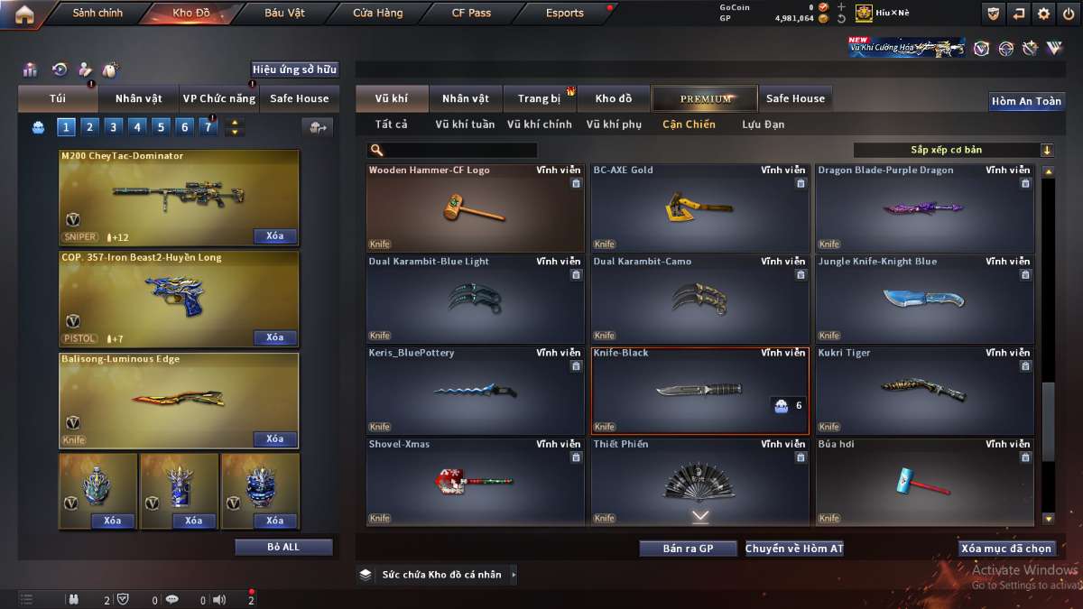 shop acc cf uy tin gia re